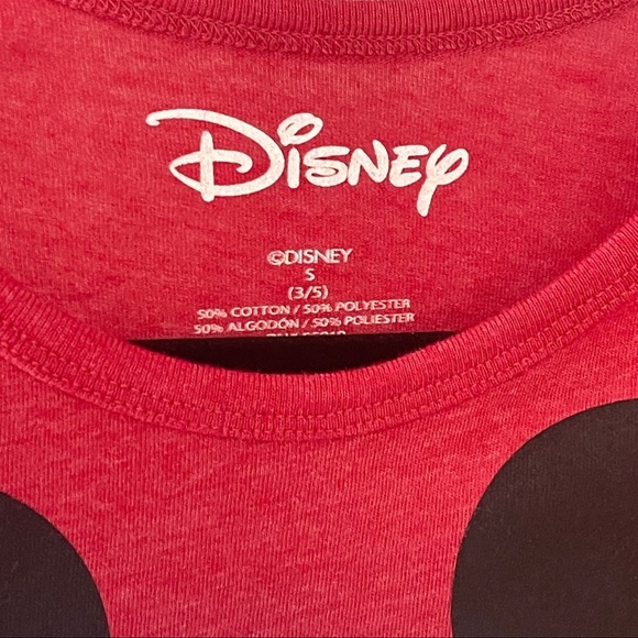 Disney Mickey back and front t-shirt red small womens branded top red - Picture 3 of 4